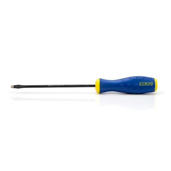 3/16 X 6 Slotted Magnetic Diamond Tip Screwdriver With Ergonomic Handle